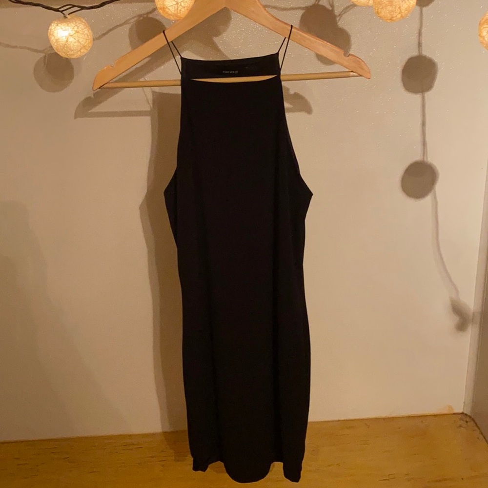 Black mini dress